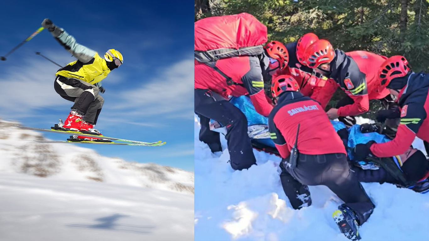 Scump și periculos! Schiatul în România este sport extrem