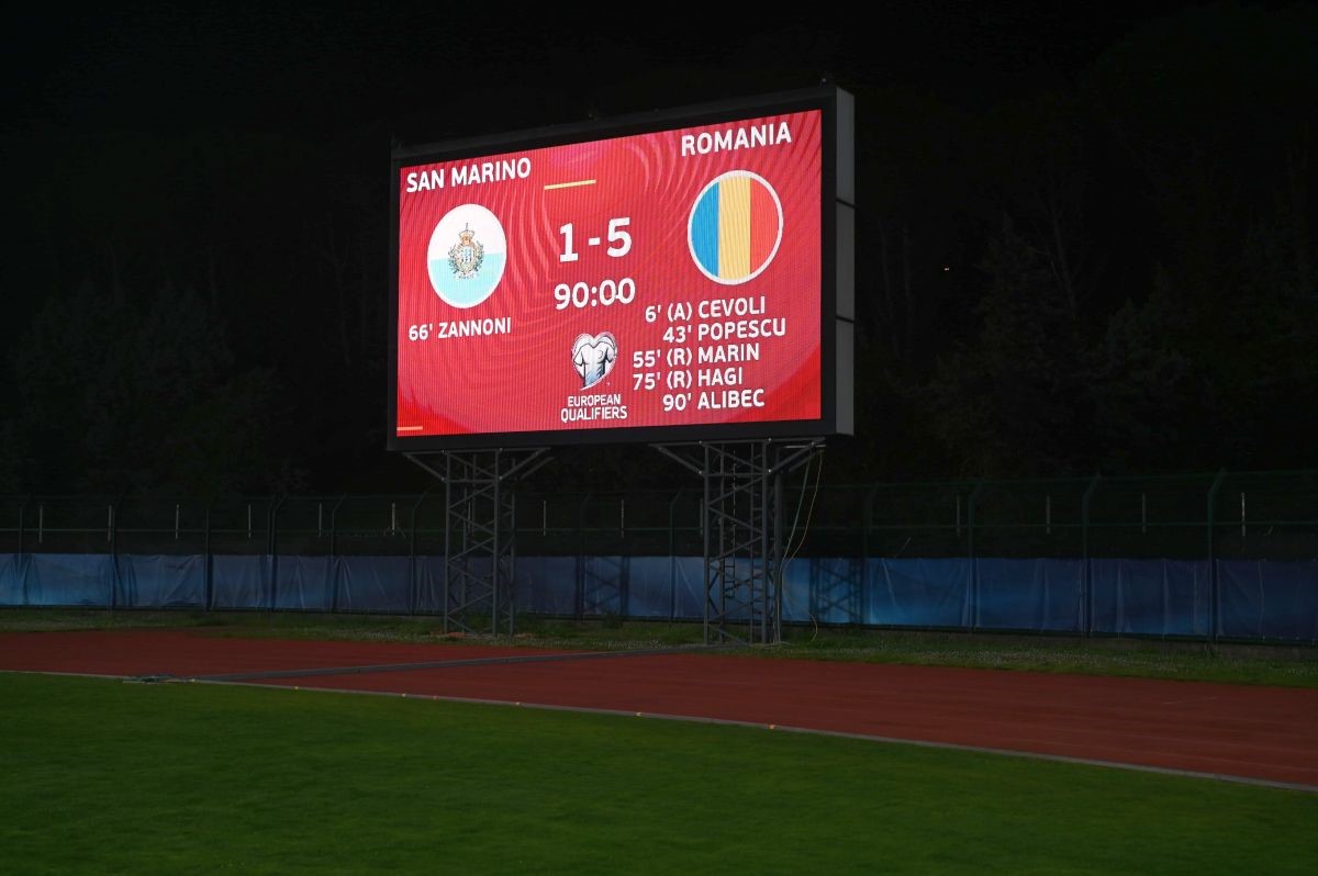 România marchează cinci goluri în deplasarea de la San Marino și revine în cursa calificărilor mondiale