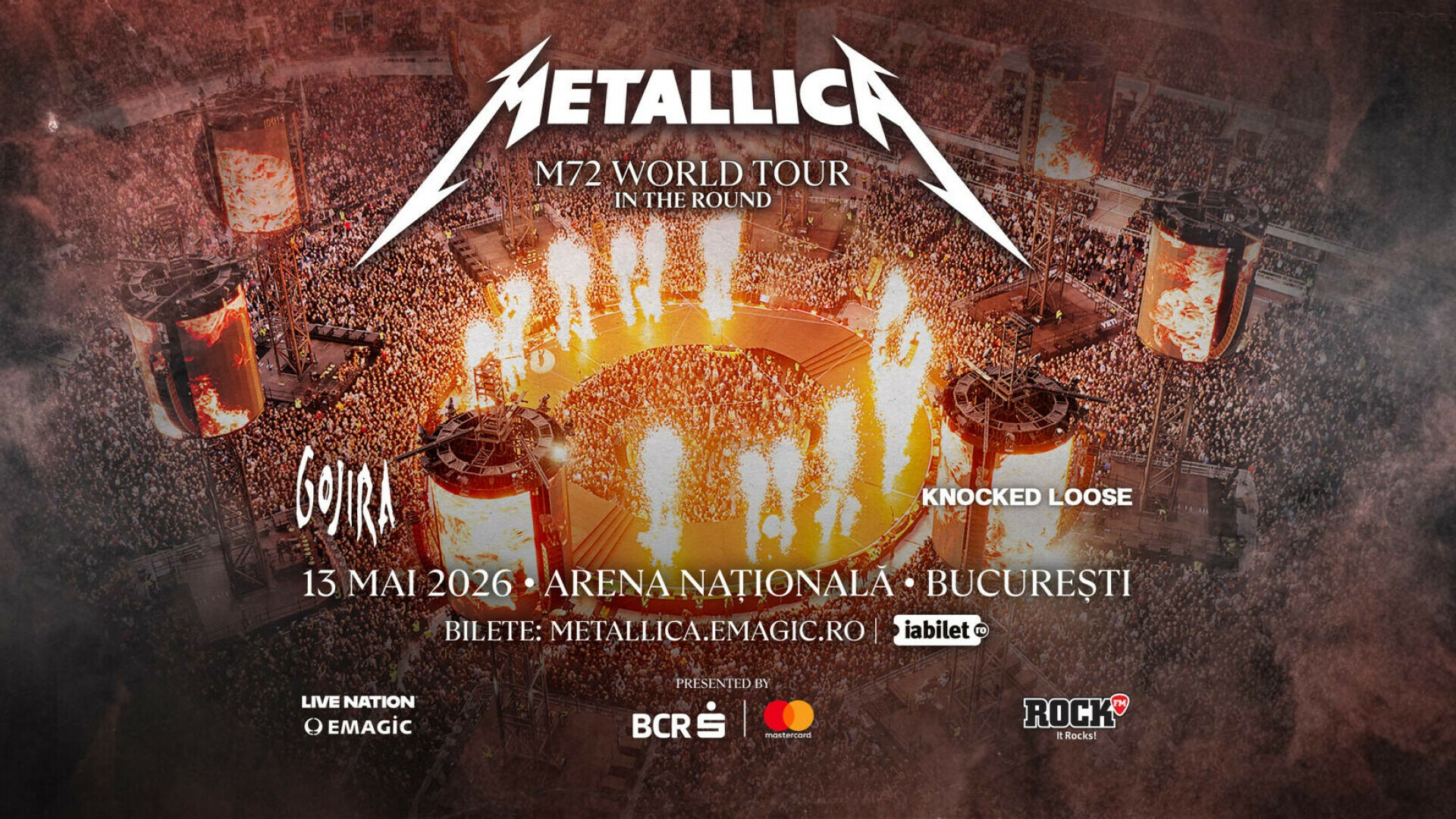 Metallica revine la București pe 13 mai 2026