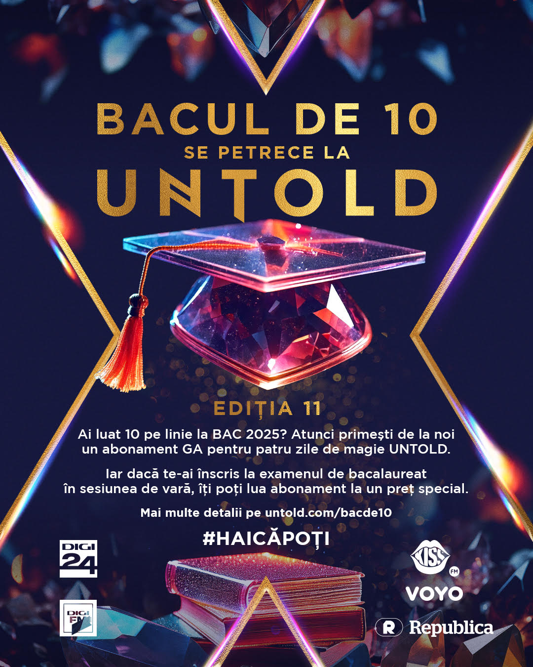 UNTOLD celebrează excelența elevilor de 10 prin campania „BAC DE 10”