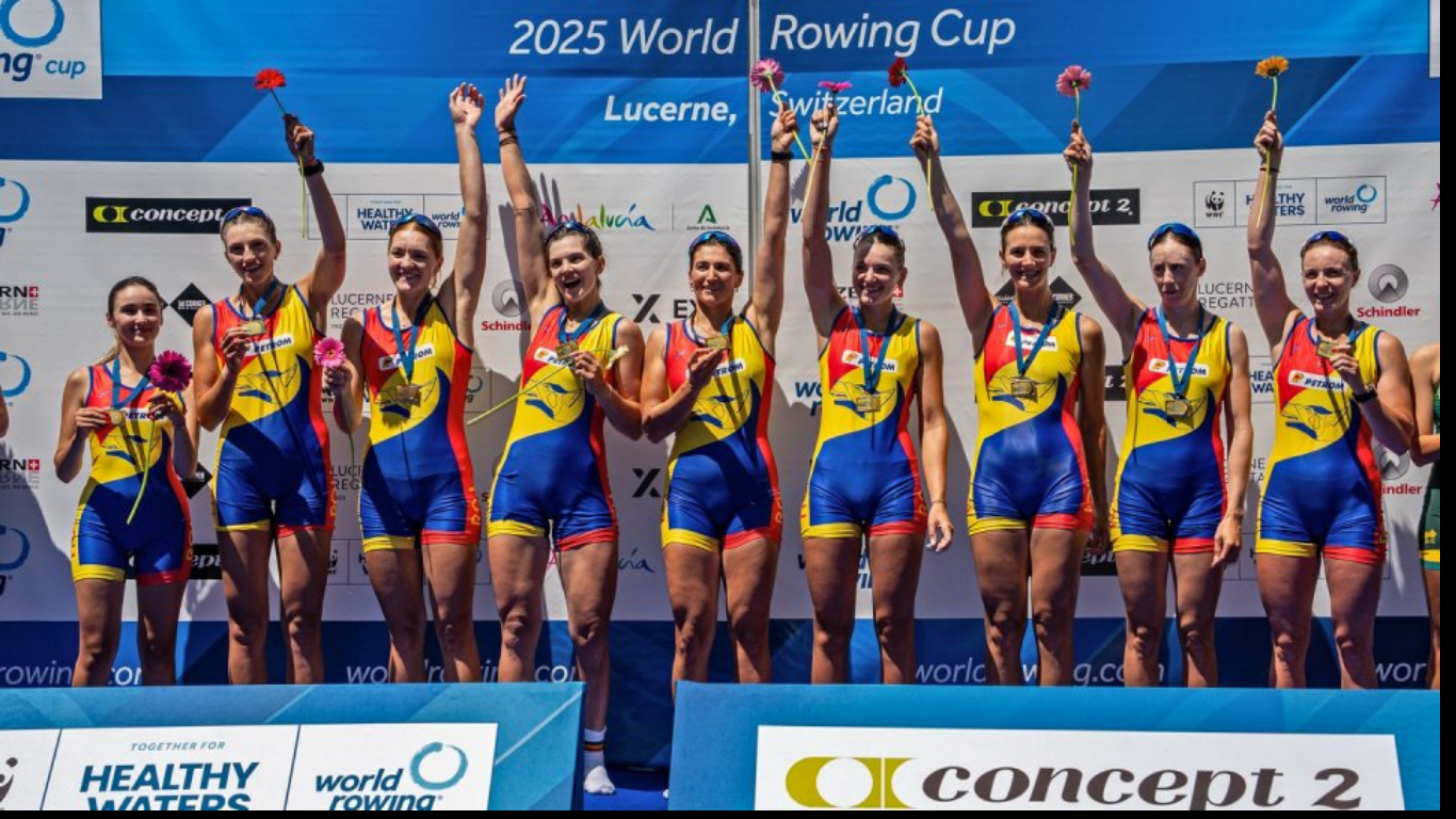 România strălucește la Cupa Mondială de canotaj de la Lucerna