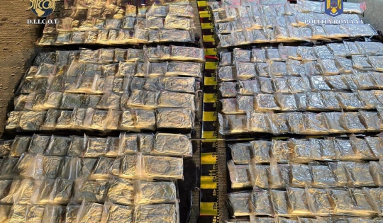 66 de kilograme de cocaină găsite la Sibiu