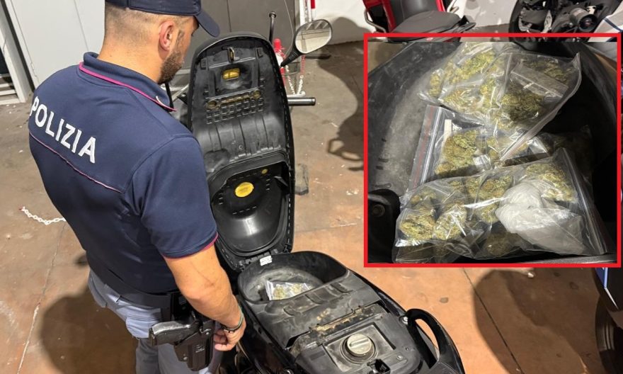 Român prins cu scuterul plin de marijuana în fața poliției din Catania