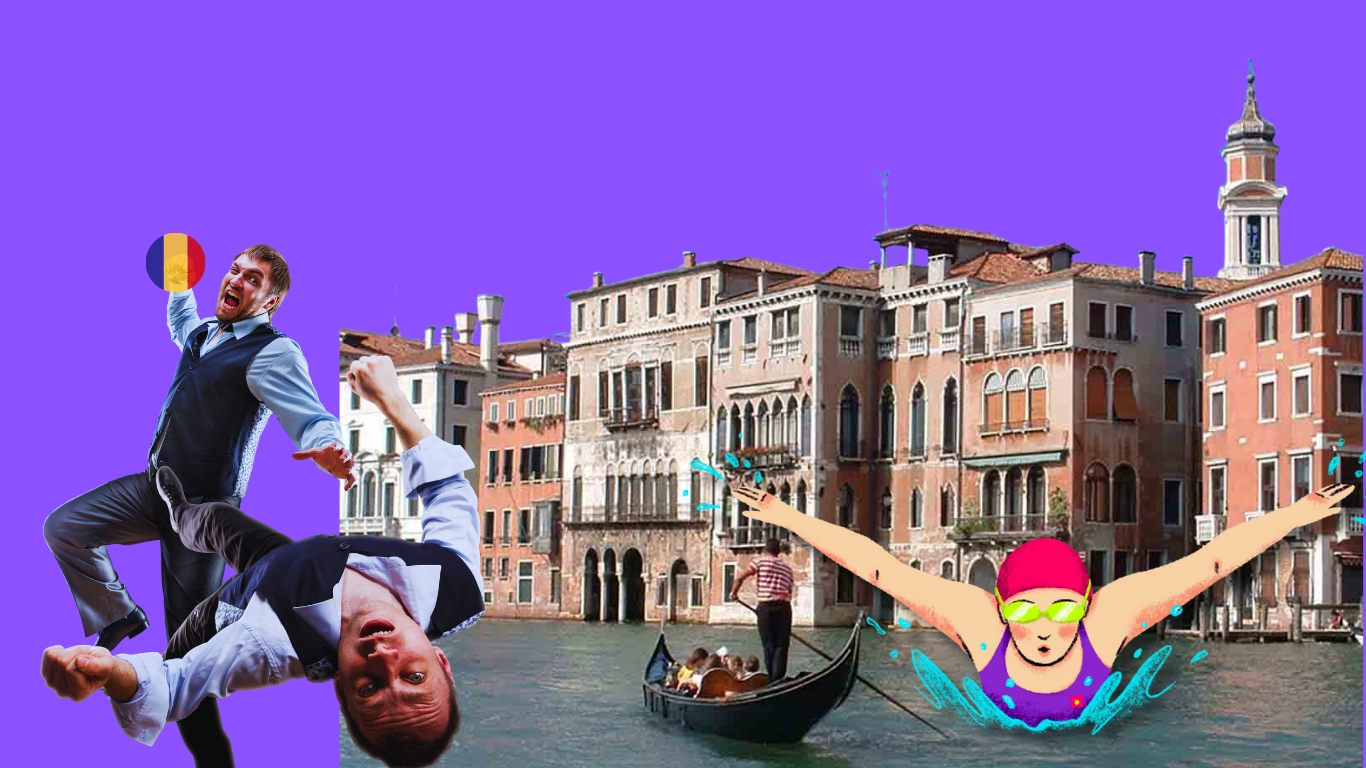 Ce trăsnăi mai fac românii în diaspora? Baie în canale din Veneția, vandalism și altele 