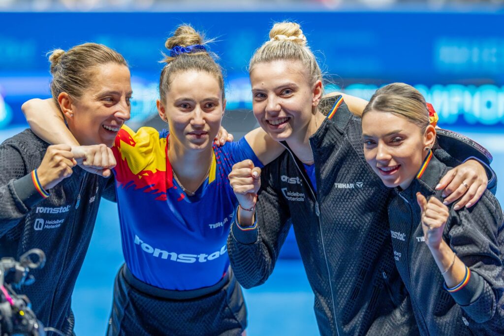 Dublu argint pentru România la Campionatul European de tenis de masă