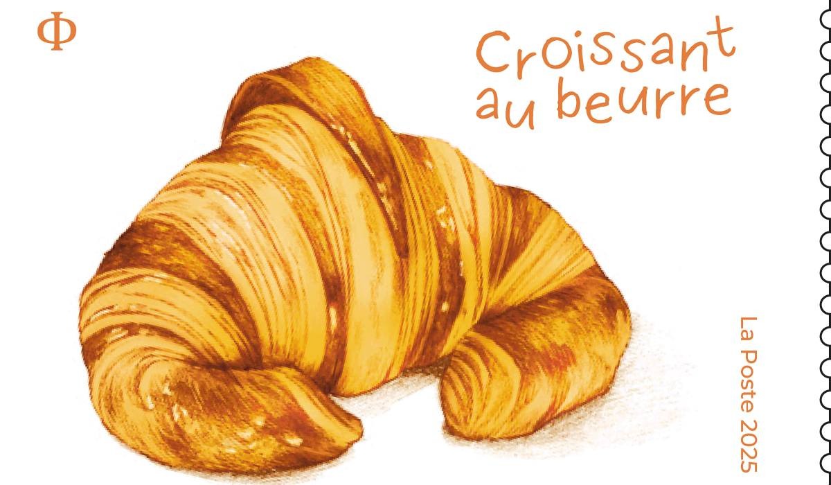 Poșta franceză lansează un timbru care miroase a croissant
