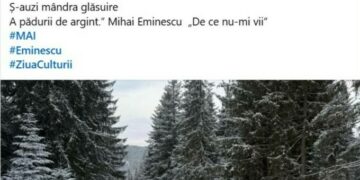 Ministerul Afacerilor Interne a greșit versurile lui Eminescu chiar în ziua dedicată Culturii Naționale