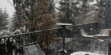 Ninsoare în Harghita la finalul primăverii