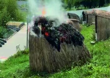 Patru adolescente au incendiat un bungalow pe faleza din Ovidiu.