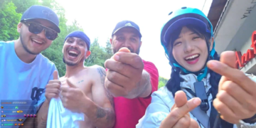 Tânăra din Coreea care traversează România pe bicicletă, virală după o petrecere improvizată într-o parcare de pe DN1