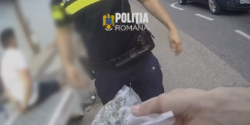 Foc de armă pe Șoseaua Nicolae Titulescu. Doi tineri au fost prinși după ce au încercat să fugă și au aruncat o pungă cu droguri
