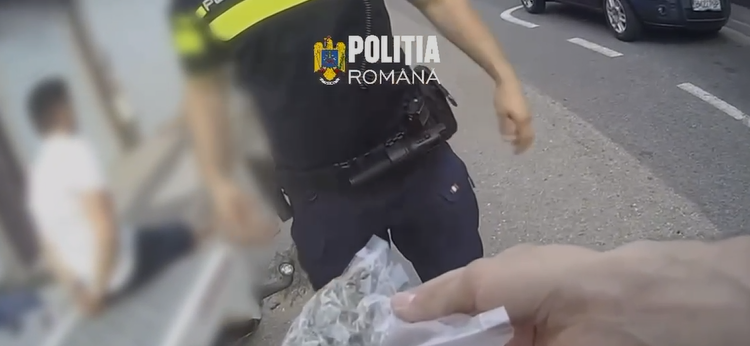Foc de armă pe Șoseaua Nicolae Titulescu. Doi tineri au fost prinși după ce au încercat să fugă și au aruncat o pungă cu droguri