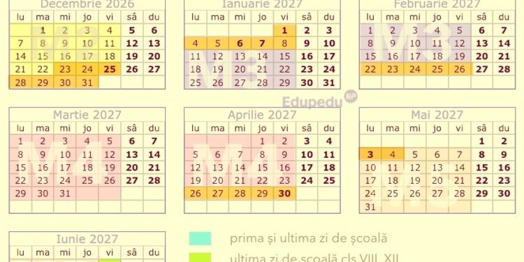Calendar an școlar 2026-2027: când începe școala, când sunt vacanțele și cum sunt împărțite cele 5 module